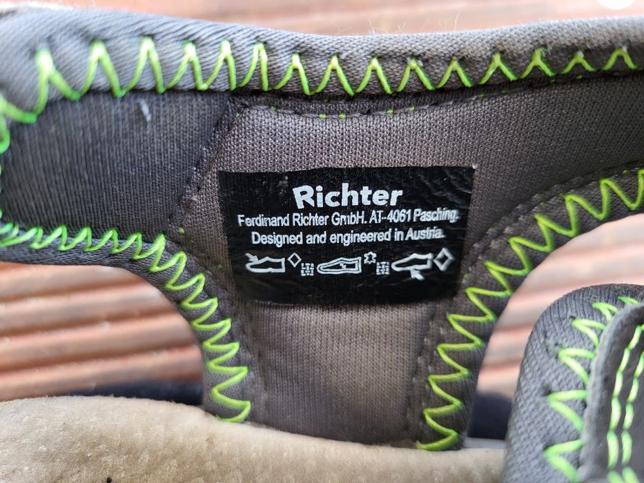 Turystyczne sandaly sportowe Richter 38 szaro-zielone