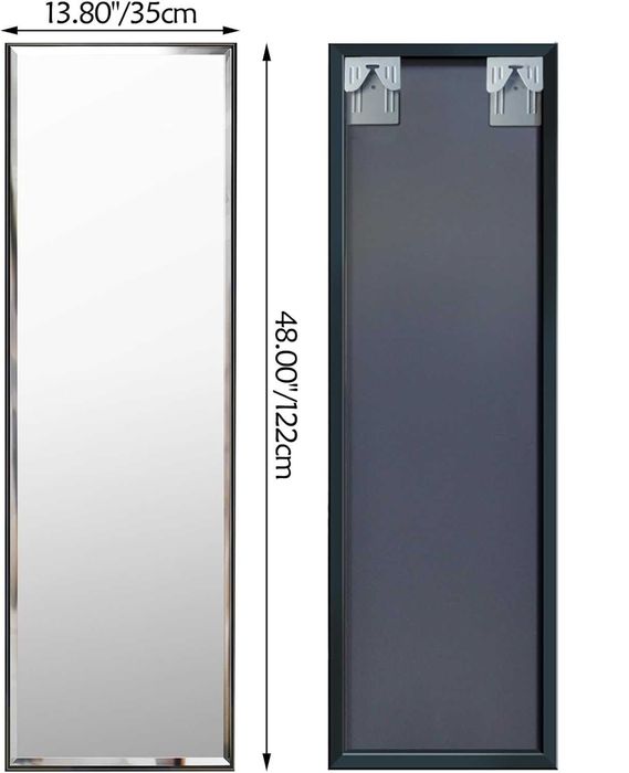 Duże lustro ścienne, 122 x 35,5 cm, Petaflop, Antyrospryskowe