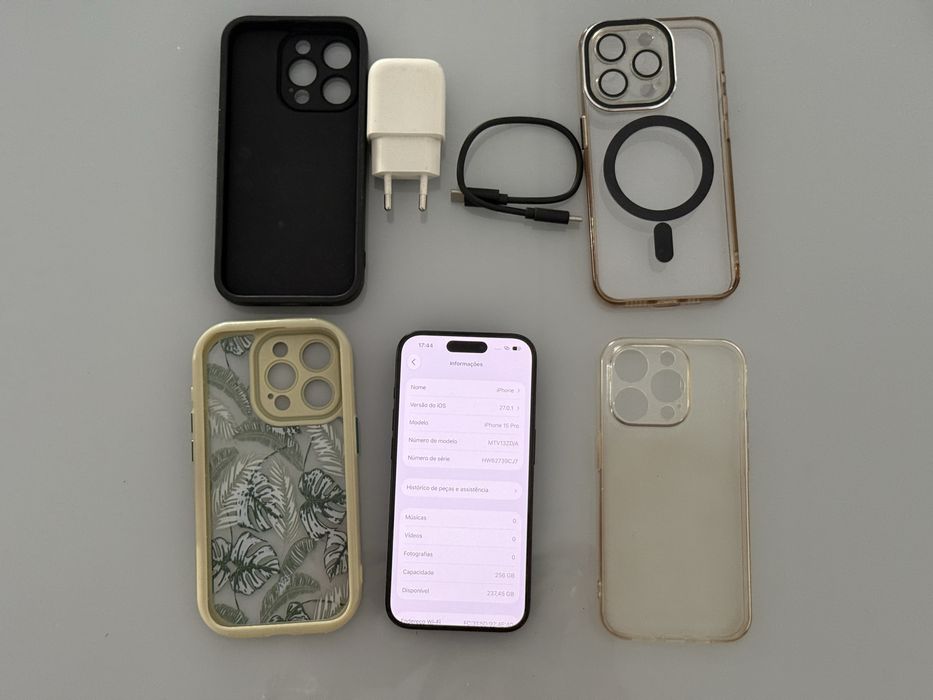 Iphone 15 pro 100% saude de bateria 256gb