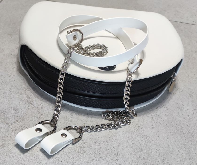 Pasek Biały do Torebki Obag Moonlight Chase Glam Pocket Moon