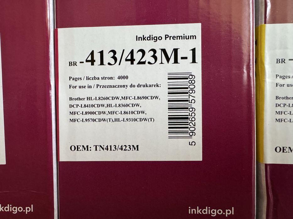 Zestaw tonerów Inkdigo Premium tn413 cmyk Brother
