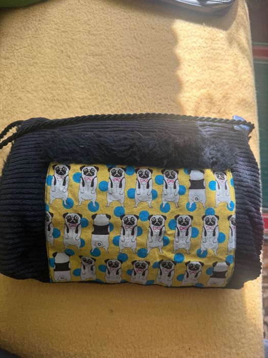 Сумка-муфта Hellibags Helen Schmidt Finearts з мопсами, дизайнерська сумочка