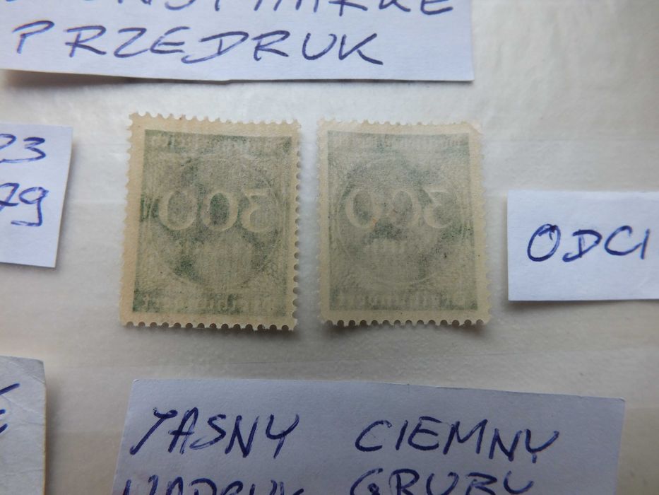 2szt. znaczki Mi D79 przedruk DIENST odcień Niemcy 1923r. CYFRY Rzesza