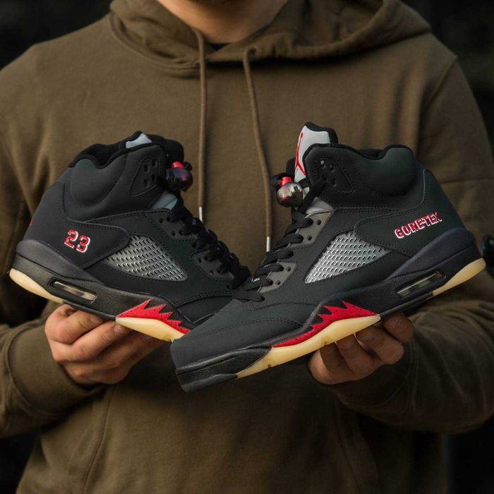 Зимние кроссовки Nike Air Jordan 5 Retro Off Noir Gore-Tex Termo найк ...