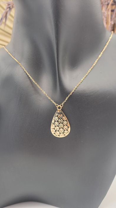 Złoty naszyjnik / celebrytka / łezka / złoto 585 / 14K