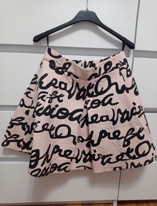 Spódniczka rozkloszowana pudrowy róż