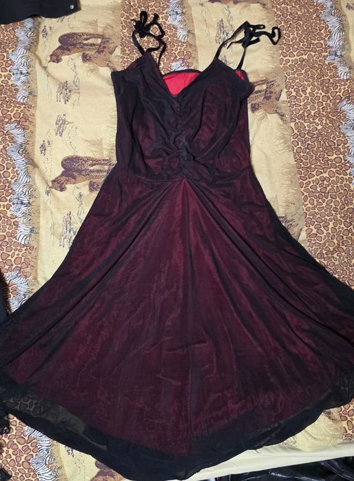 Плаття готичне червоне чорне y2k