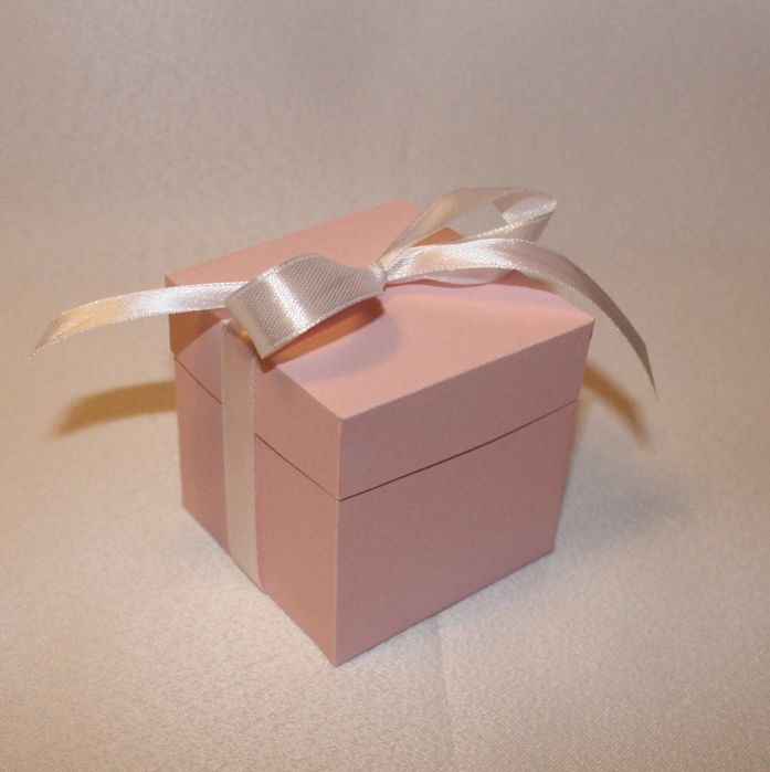 Pudełeczka podziękowanie dla gości różowe Ślub Komunia Chrzest