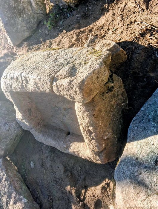 Pia em pedra conca centenária de ruína rural