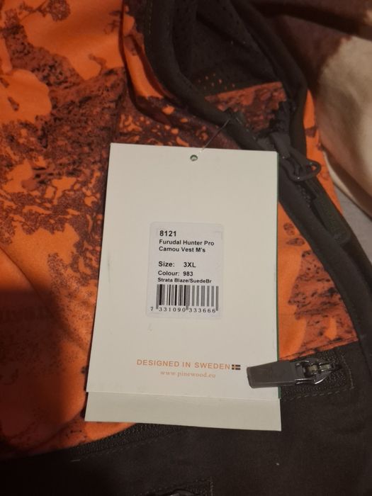 Kamizelka Pinewood Furudal Hunter Pro Camou Strata Balaze/Suede Brown
