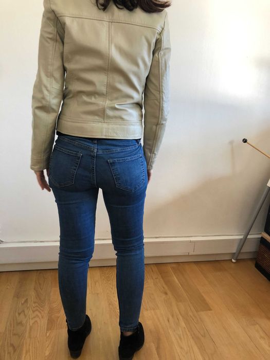 Blusão Bege Salsa em Pele