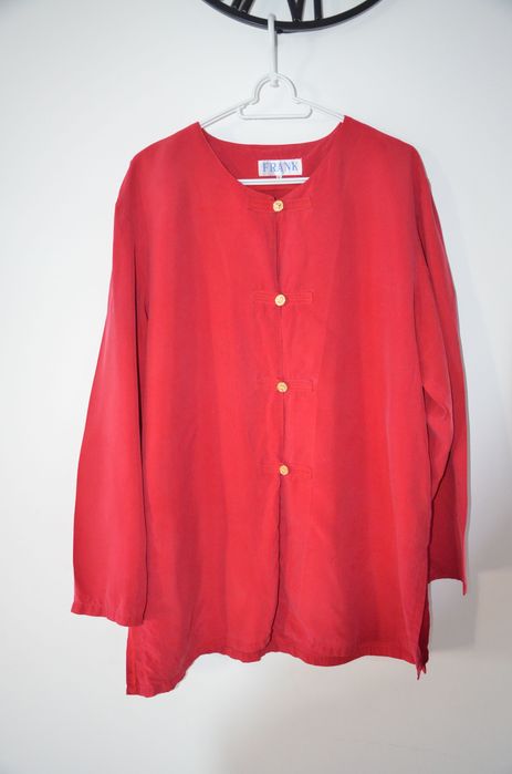 koszula bluzka vintage 100% silk jedwab r. L