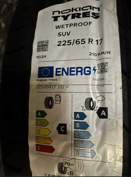 225/65 R17 NOKIAN WETPROOF SUV (Нові! 2024рік!) Склад Б-У Шин!
