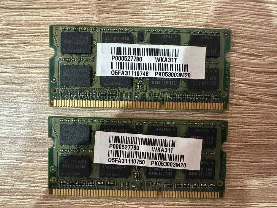 RAM DDR3 1,5V do laptopa 2x 2 GB Samsung