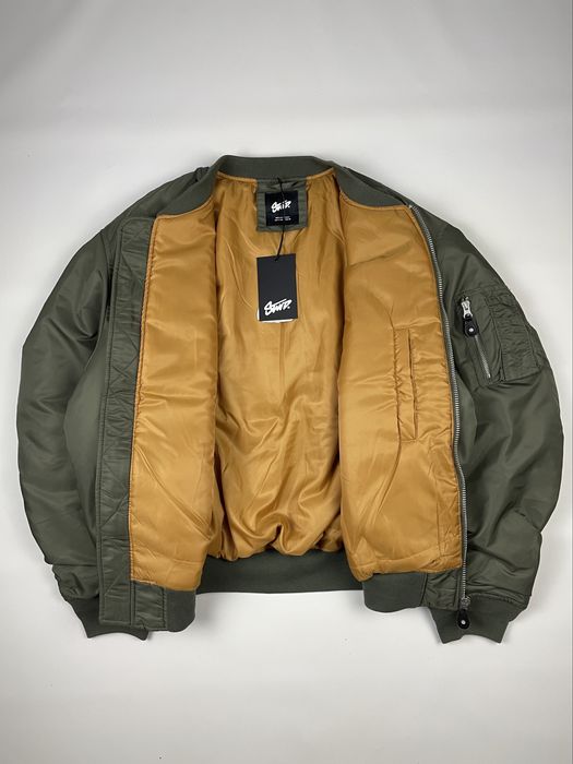 Бомбер PULL&BEAR MA-1 Bomber Jacket (Розмір: S, L) Хакі Чоловічий Вітровка Куртка Курточка Ветровка Мужская Оригінал Нова З Бірками На Весну