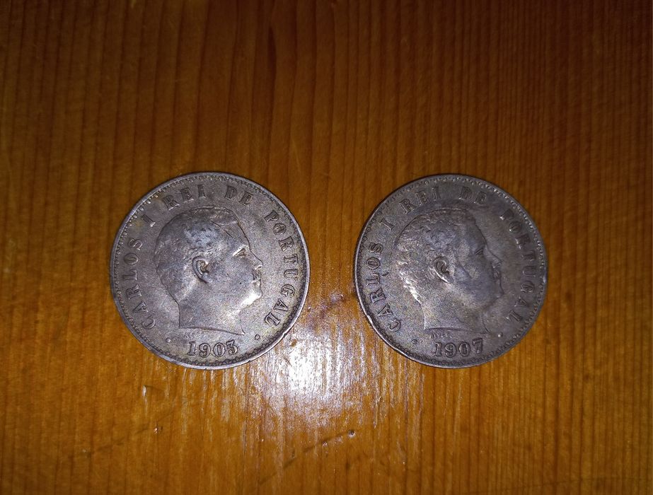 Moedas 500 reis d carlos I