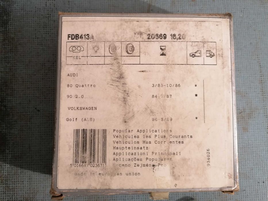 Pastilhas de travao FERODO FDB413 p/audi e VW