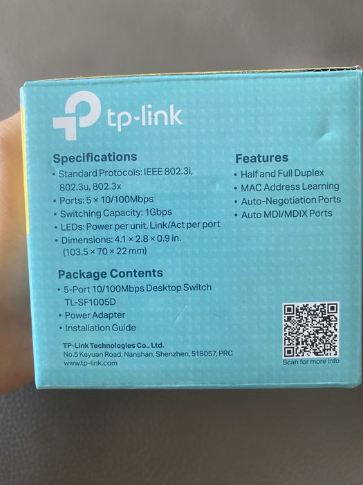 Комутатор новий Tp-link 5-port 10/100Mbps