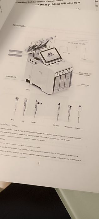 Manual de máquina de Hydrafacial novo