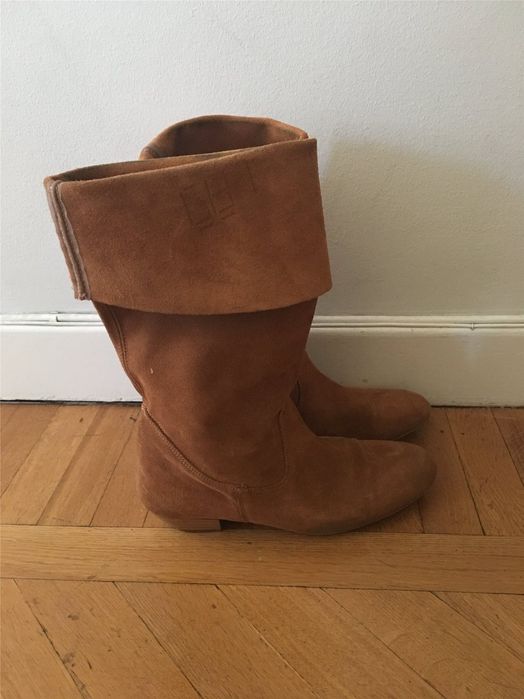 Botas castanhas Steve Madden camurça tamanho 38 muito bom estado