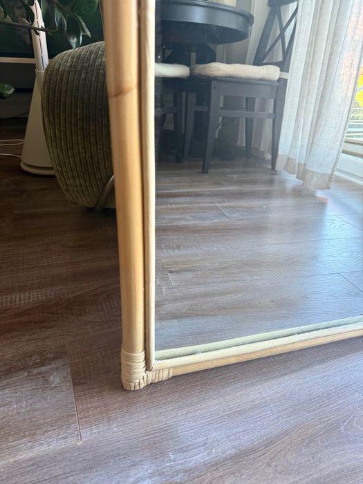 Lustro Brooklyn Boho Swing ja nowe 190 cm drewno bambus duże