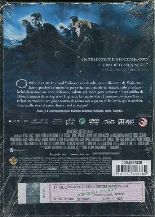 DVD’s Originais Novos/Selados - 10 a 12€ - Harry Potter
