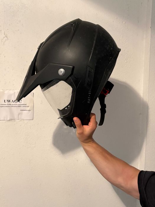 Kask Rower/Cross/Enduro/Motor Dziecięcy czarny