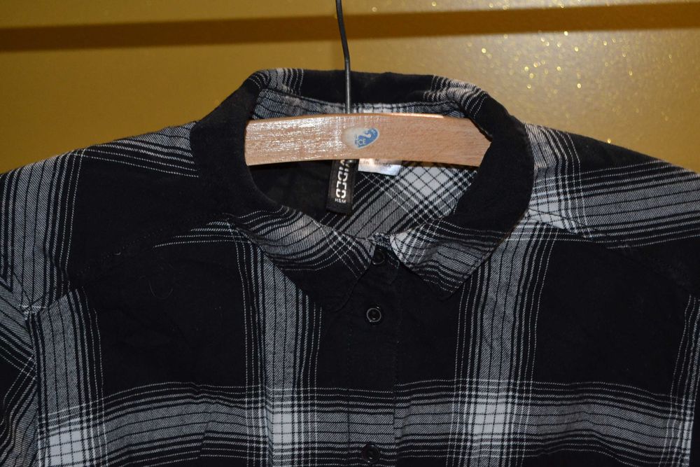 Bluzka koszula czarna H&M Divided M 38 S 36 165/88A