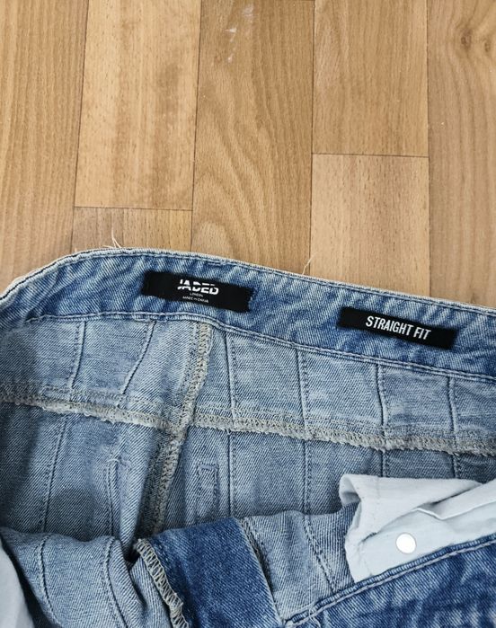 Jaded london washed blue busted drip drill