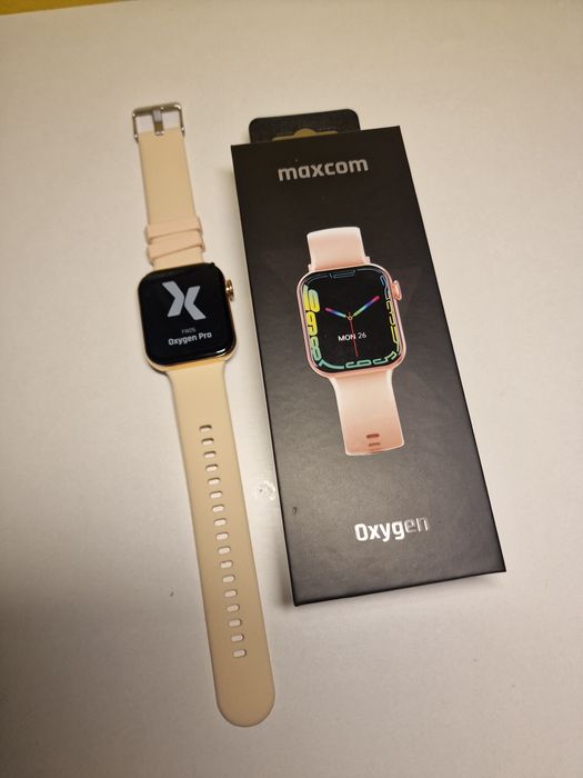Smartwatch Maxcom FW26 Oxygen Pro pudrowy róż różowy morelowy