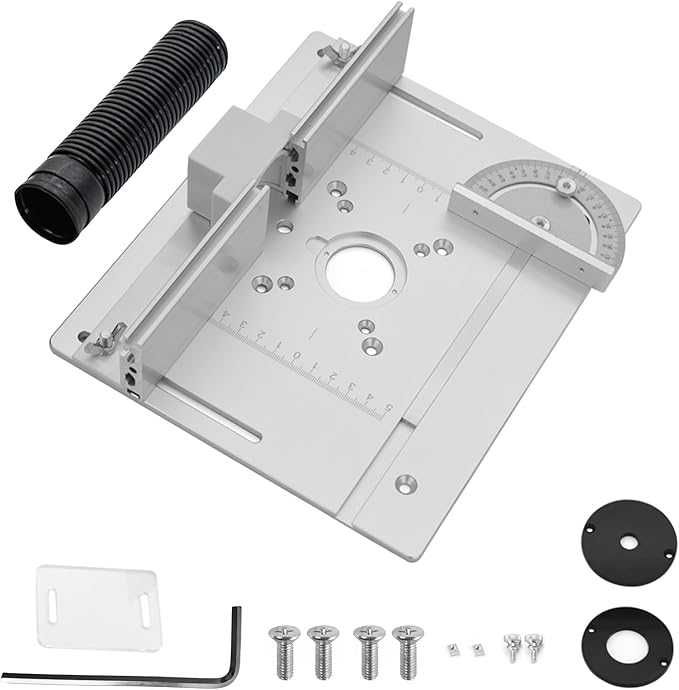Zestaw 3 płyt do frezarki stołowej, aluminiowa płyta  z uchwytem do fazowania PŁYTA BLAT ALUMINIOWY DO STOŁU FREZARKI Z PROWADNICĄ PŁYTKA ALUMINIOWA