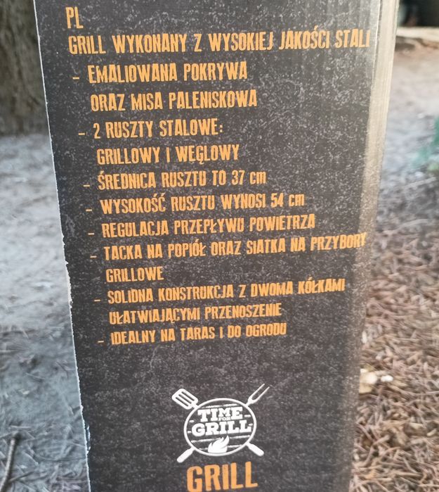 Grill okrągły z pokrywą
