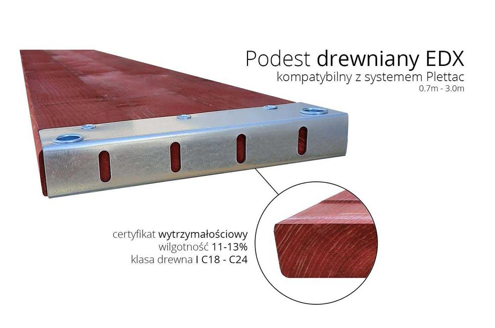 Rusztowanie elewacyjne 175m2 typ Plettac P70 6x27m nowe Pletak