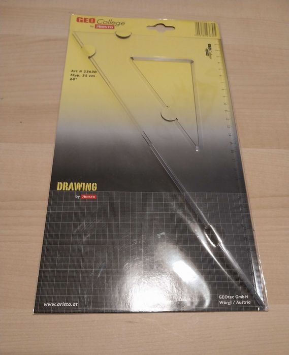 Esquadro Aristo College 35 cm 60°,