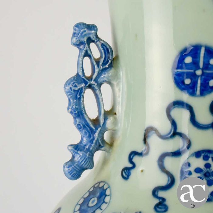 Jarrão em Porcelana da China, dinastia Qing, Reinado Guangxu, séc. XIX