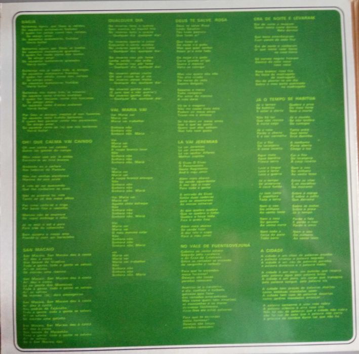 José Afonso	- - - - -		Contos Velhos, Rumos Novos	- - - - -	LP