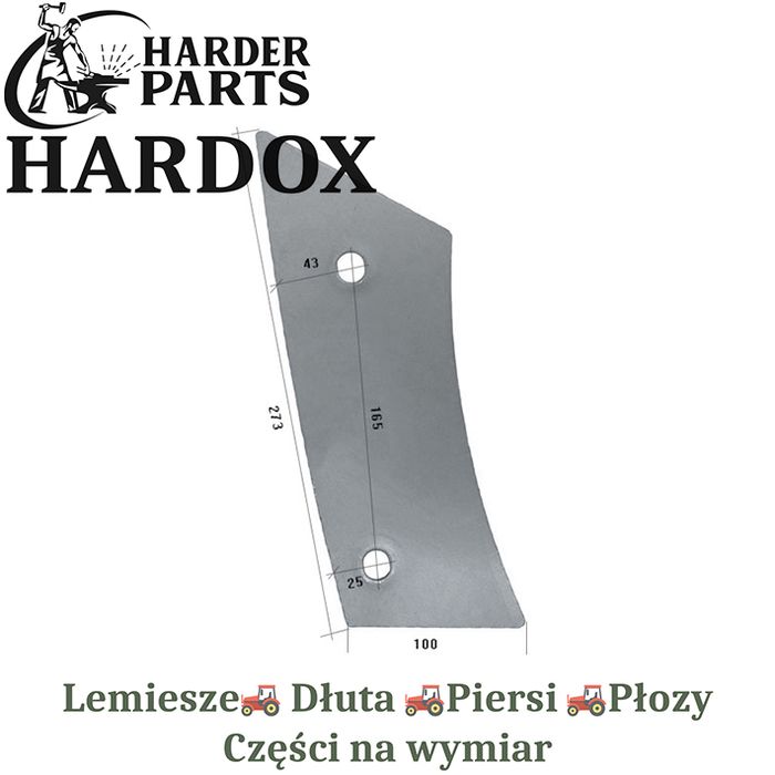 Pierś Dowdeswell HARDOX 900649/P części do pługa 2X lepsze niż Borowe