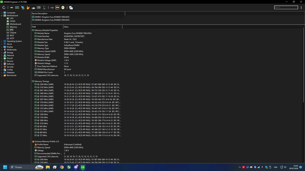 Оперативна пам'ять ОЗУ ОЗП Kingstone Renegade DDR4 4x8 Gb 4600 Mhz 1.5