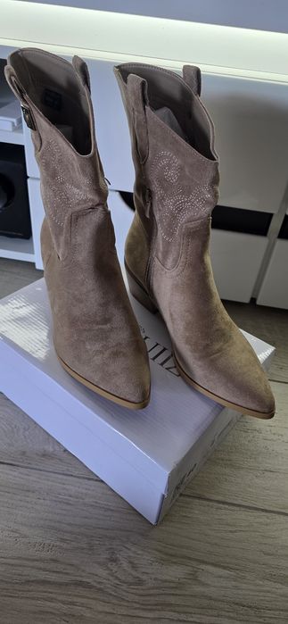 Botki kowbojki khaki