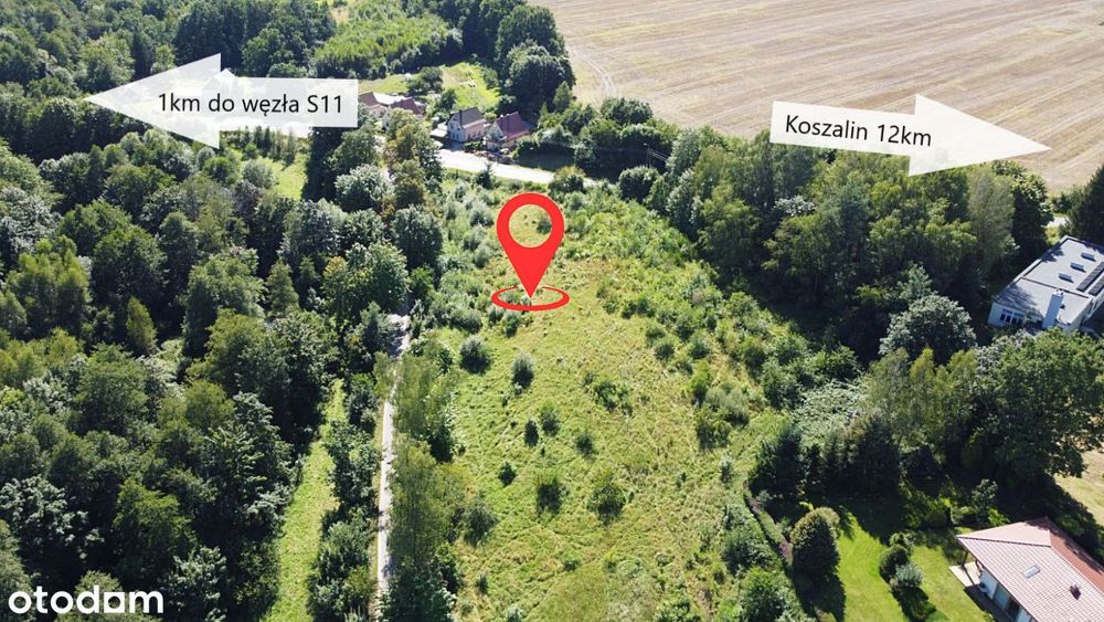 Pod dom, nad rzeką, na wzniesieniu, BLISKO WĘZŁA S11