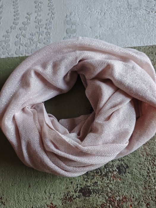 Tunel apaszka szal że srebrną nitką