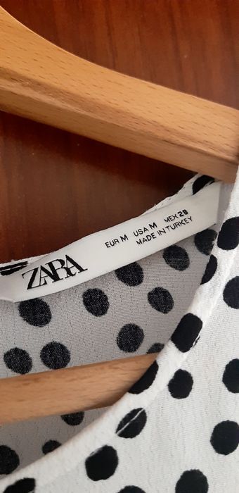 Платье в горох zara, сарафан hm, p.M