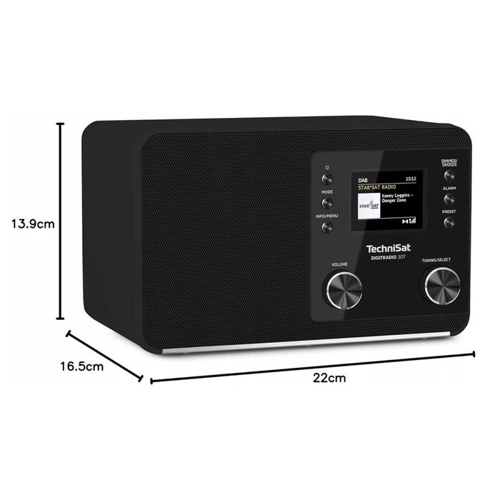 Radio DAB+ FM TechniSat DIGITRADIO 307 AUX BUDZIK Menu PL Zegar -Nowe!