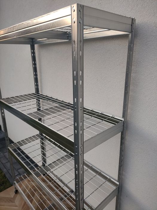 Ażurowy Regał do Warsztatu, Garażu Nit-Klick 180x120x45 cm 4P/300 kg