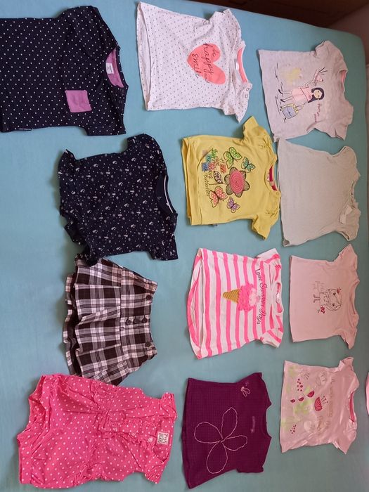 Zestaw - paka ubranek dla dziewczynki - rozmiar 80