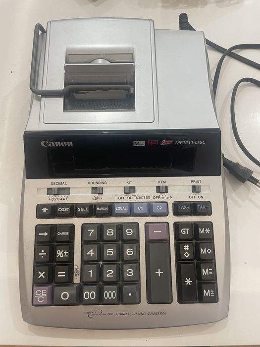 Maquina calculadora rolo casio