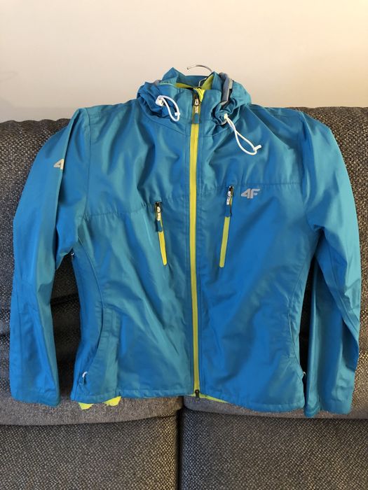 4F kurtka narciarska damska 2w1 polar membrana 5000 turkus limonka