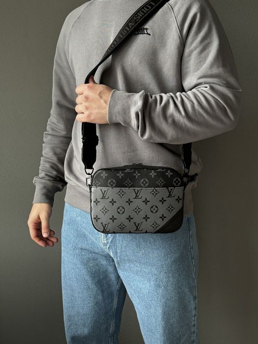 Чоловіча сумка Louis Vuitton мужская сумка барсетка дуо 2в1 мессенджер клатч через плечо