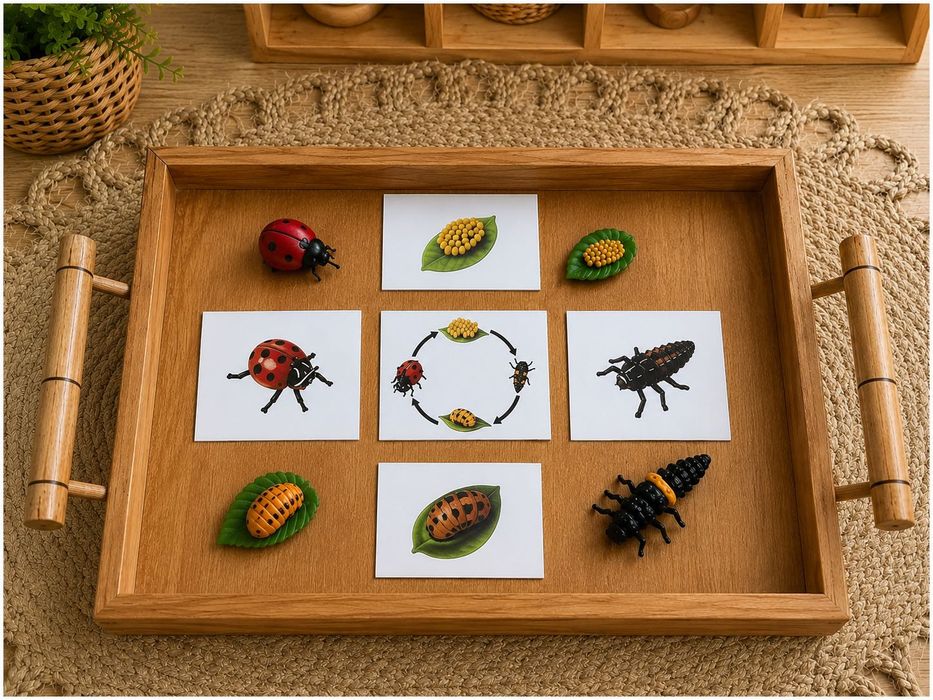 Ciclo de Vida - Joaninha - Montessori