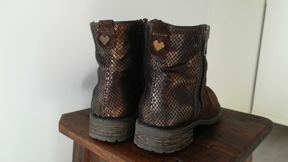 Botas 38 Pele Castanha